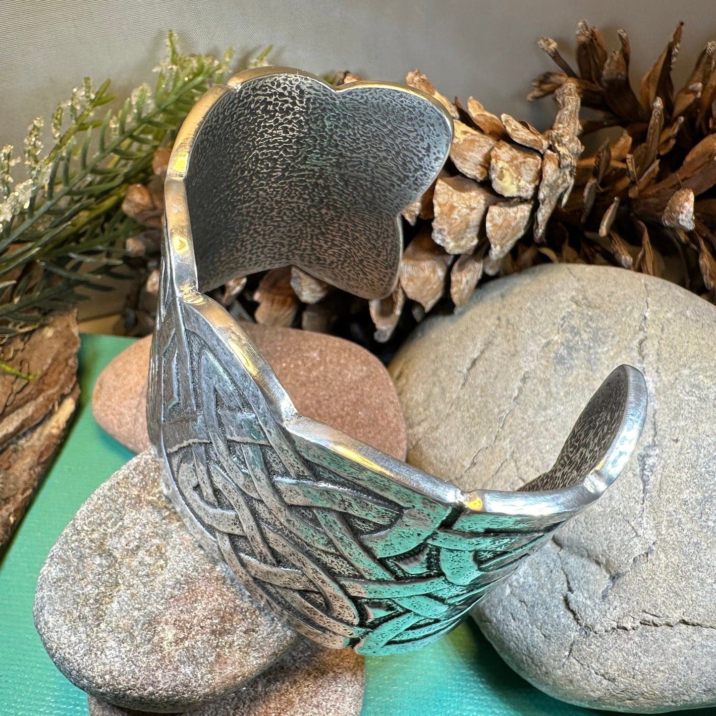 Wide Cuff Celtic Bracelet