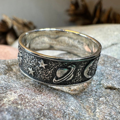 Cosmos Crescent Moon Ring
