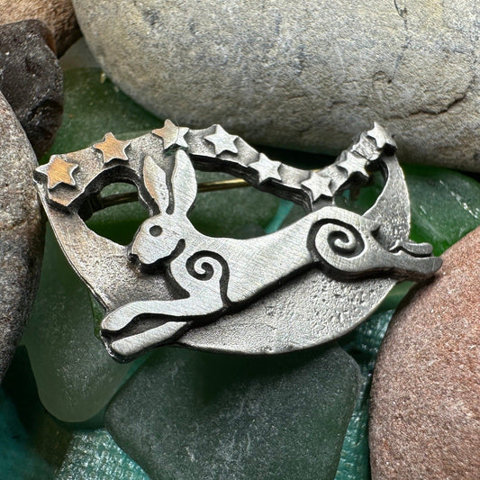 Moonleap Celtic Rabbit Brooch