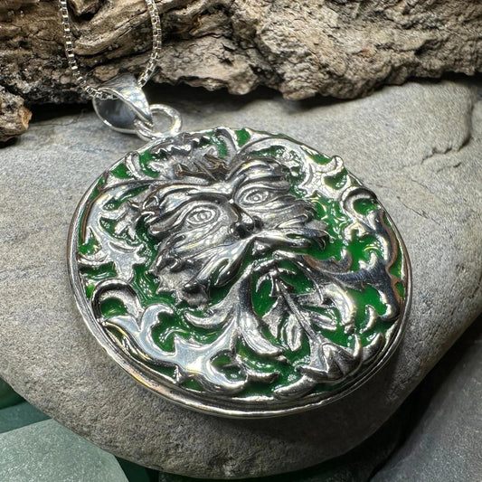 Black Forest Green Man Necklace