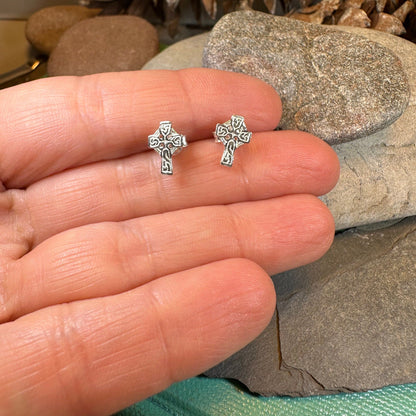 Celtic Cross Stud Earrings
