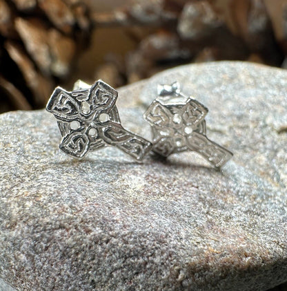 Celtic Cross Stud Earrings
