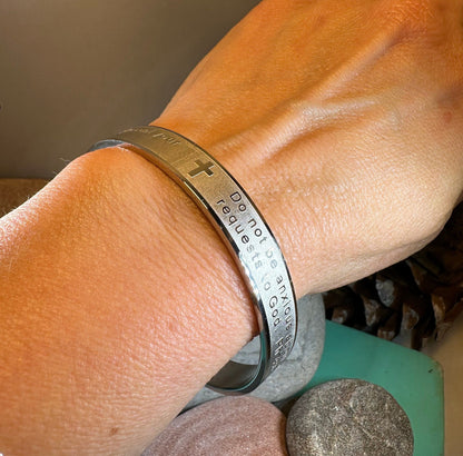 Steel Christian Prayer Bracelet