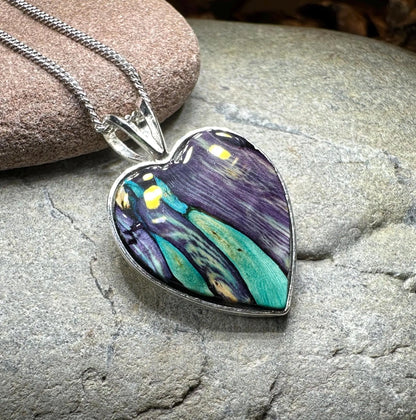 Scottish Heathergems Heart Necklace