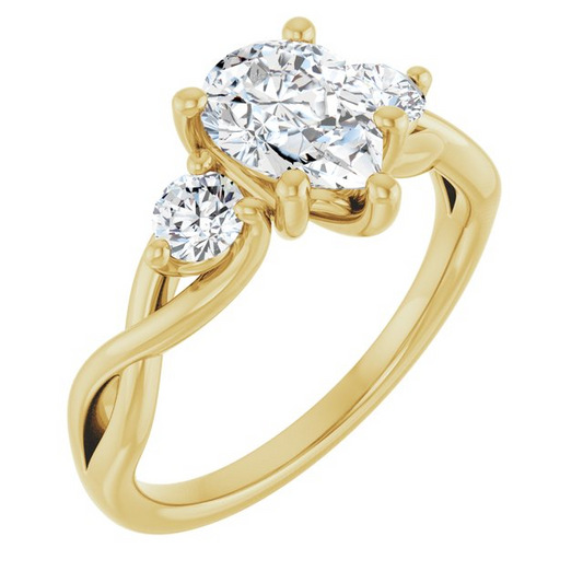 14K Yellow 8x6 mm Pear Engagement Ring