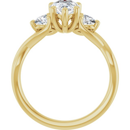 14K Yellow 8x6 mm Pear Engagement Ring