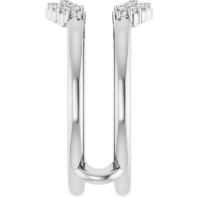 14K White 1/6 CTW Natural Diamond Ring Guard