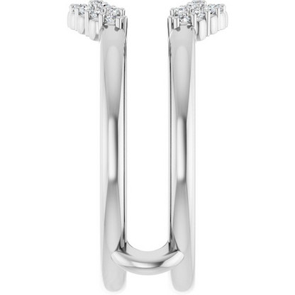 14K White 1/6 CTW Natural Diamond Ring Guard