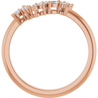 14K Rose 1/6 CTW Natural Diamond Matching Band