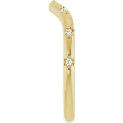 14K Yellow .05 CTW Natural Diamond Contour Band