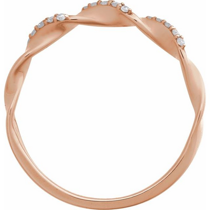 14K Rose .08 CTW Natural Diamond Anniversary Band