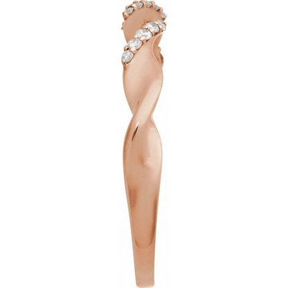 14K Rose .08 CTW Natural Diamond Anniversary Band