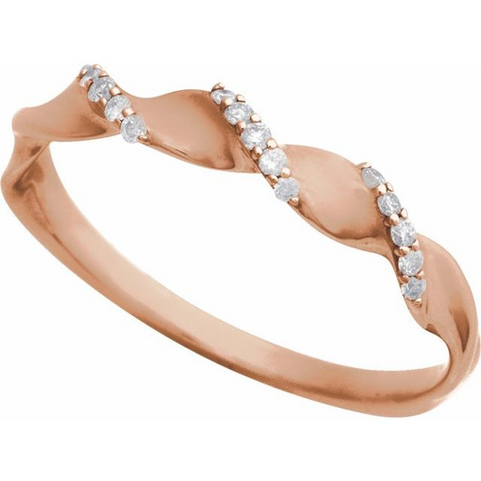 14K Rose .08 CTW Natural Diamond Anniversary Band