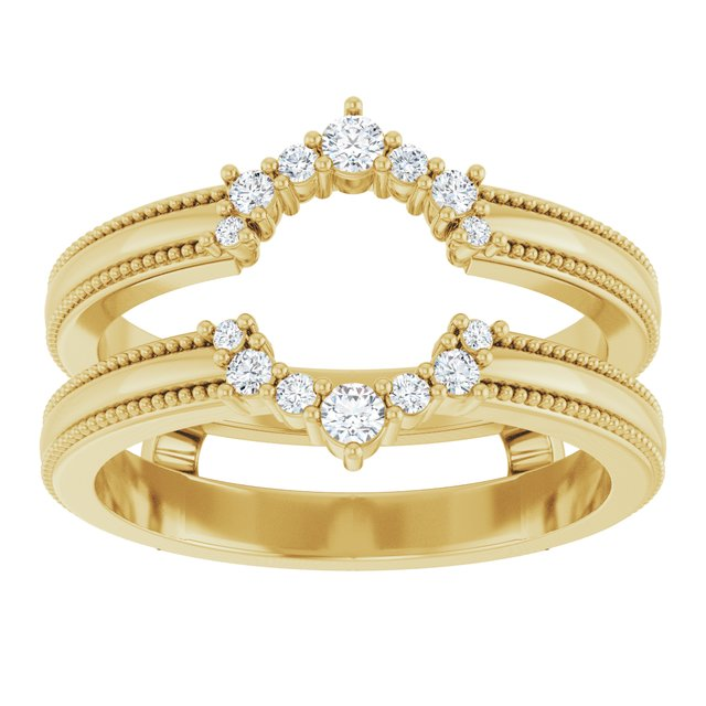 14K Yellow 1/6 CTW Natural Diamond Ring Guard