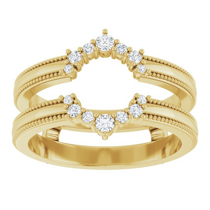14K Yellow 1/6 CTW Natural Diamond Ring Guard