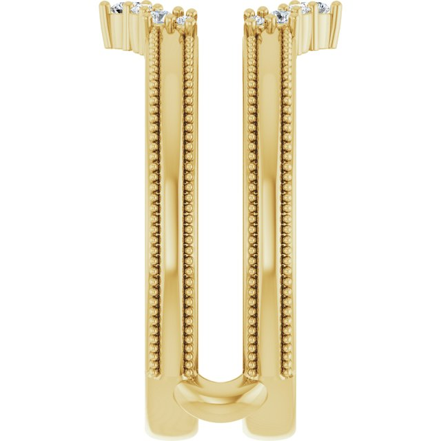 14K Yellow 1/6 CTW Natural Diamond Ring Guard