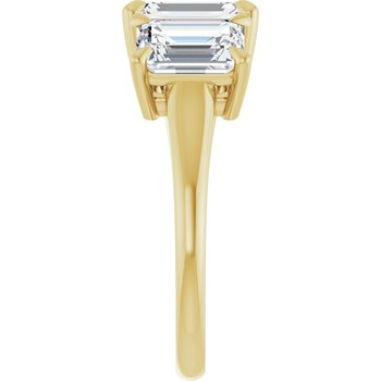 14K Yellow 8x6 mm Emerald Ring