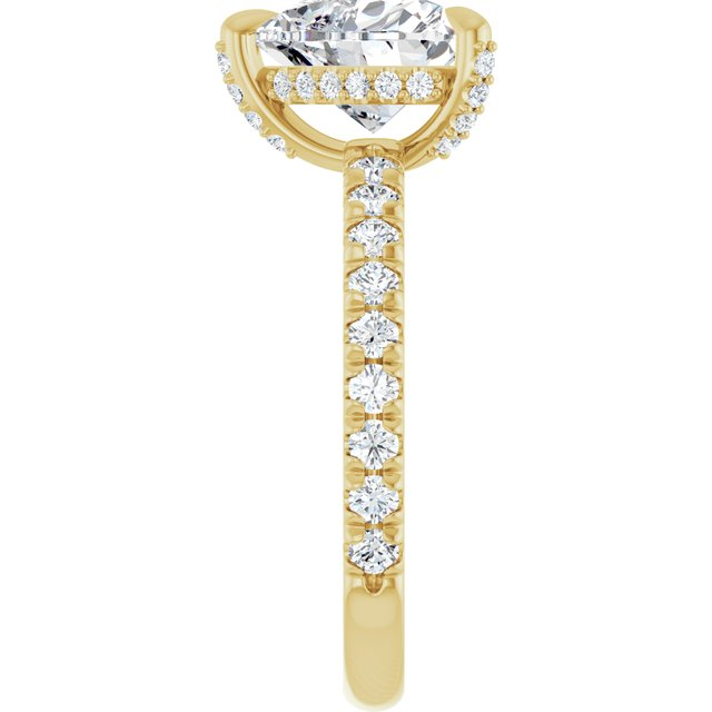 14K Yellow 8x8 mm Heart Engagement Ring