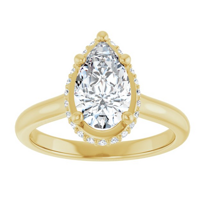 14K Yellow 10x6 mm Pear Engagement Ring