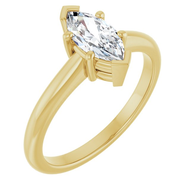 14K Yellow 9x4.5 mm Marquise Solitaire Engagement Ring