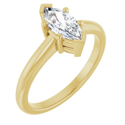 14K Yellow 9x4.5 mm Marquise Solitaire Engagement Ring