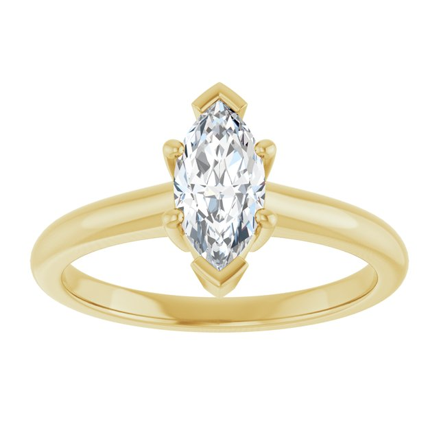 14K Yellow 9x4.5 mm Marquise Solitaire Engagement Ring