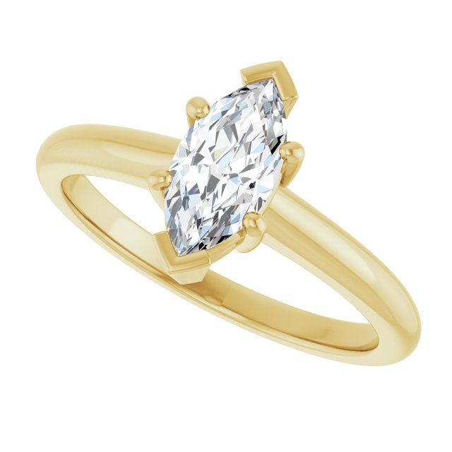 14K Yellow 9x4.5 mm Marquise Solitaire Engagement Ring