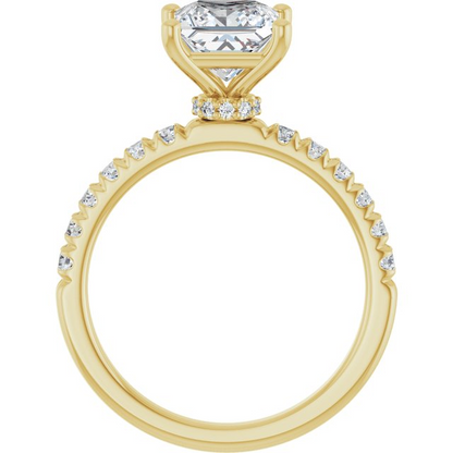 14K Yellow 6.5 mm Square Engagement Ring