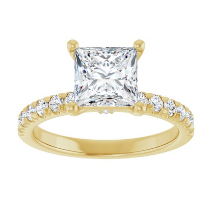 14K Yellow 6.5 mm Square Engagement Ring
