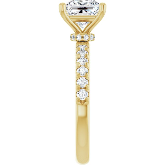 14K Yellow 6.5 mm Square Engagement Ring