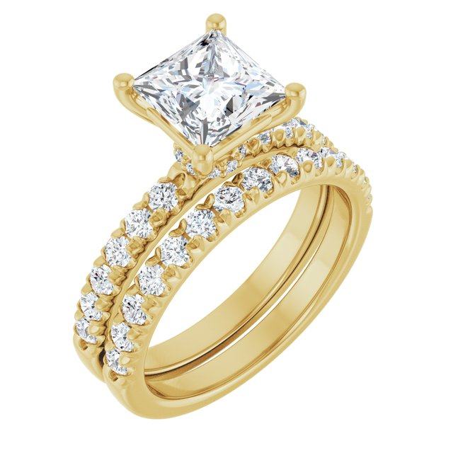 14K Yellow 6.5 mm Square Engagement Ring