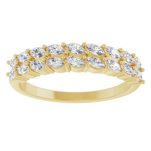14K Yellow 1/2 CTW Natural Diamond Anniversary Band