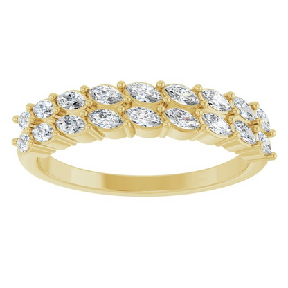14K Yellow 1/2 CTW Natural Diamond Anniversary Band