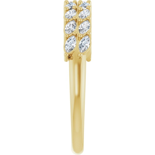 14K Yellow 1/2 CTW Natural Diamond Anniversary Band