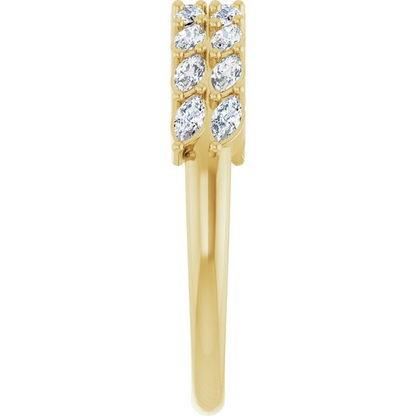 14K Yellow 1/2 CTW Natural Diamond Anniversary Band