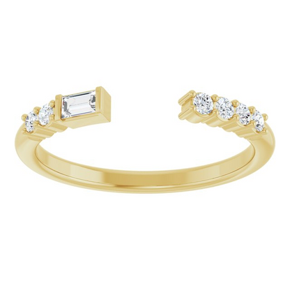 14K Yellow 1/6 CTW Natural Diamond Matching Band