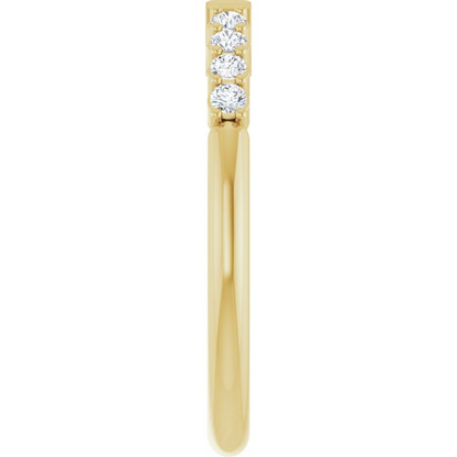 14K Yellow 1/6 CTW Natural Diamond Matching Band