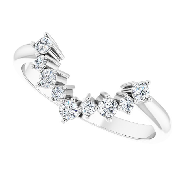 14K White 1/5 CTW Natural Diamond Matching Band