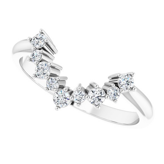 14K White 1/5 CTW Natural Diamond Matching Band