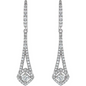 14K White 3/4 CTW Natural Diamond Chandelier Earrings