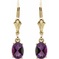 14K Yellow Natural Amethyst Earrings