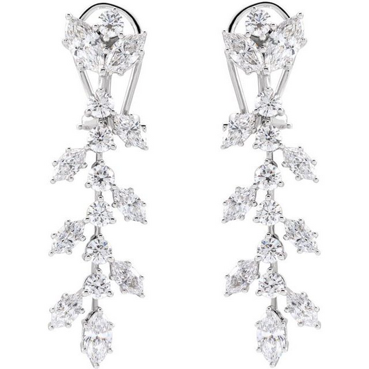 14K White 4 1/4 CTW Lab-Grown Diamond Earrings