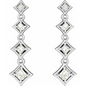 14K White 3/4 CTW Natural Diamond Journey Earrings