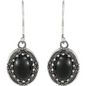 Sterling Silver Natural Black Onyx Vintage-Inspired Earrings