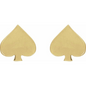 14K Yellow Spade Earrings