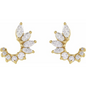 14K Yellow 1/2 CTW Natural Diamond Front-Back Earrings