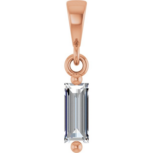 14K Rose 1/6 CTW Natural Diamond Solitaire Pendant