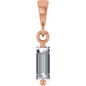14K Rose 1/6 CTW Natural Diamond Solitaire Pendant