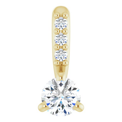 14K Yellow 1/10 CTW Natural Diamond Pendant