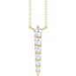 14K Yellow 1/6 CTW Natural Diamond Graduated 18" Necklace